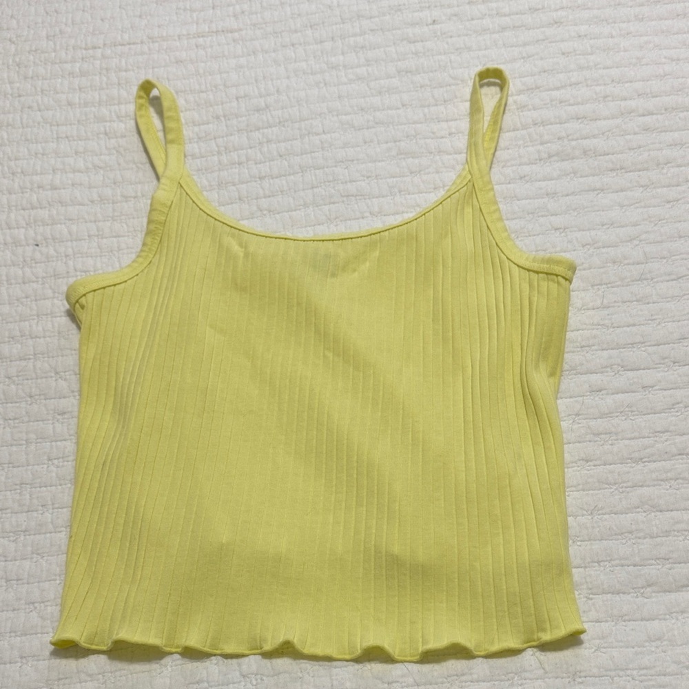 Old Navy Lemon Yellow Ribbed Camisole
